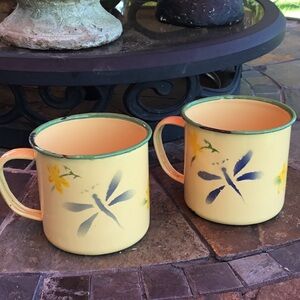 April Cornell Distressed Metal Cups - selling as a pair